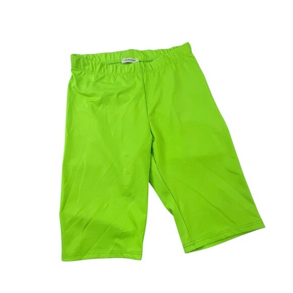 Kids Neon Green Leggings Size Medium Pull On Bottoms - Picture 5 of 5